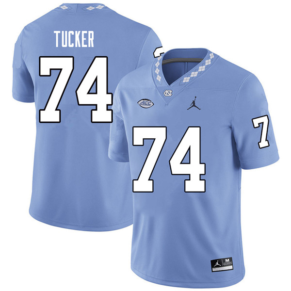 Jordan Brand Men #74 Jordan Tucker North Carolina Tar Heels College Football Jerseys Sale-Carolina B